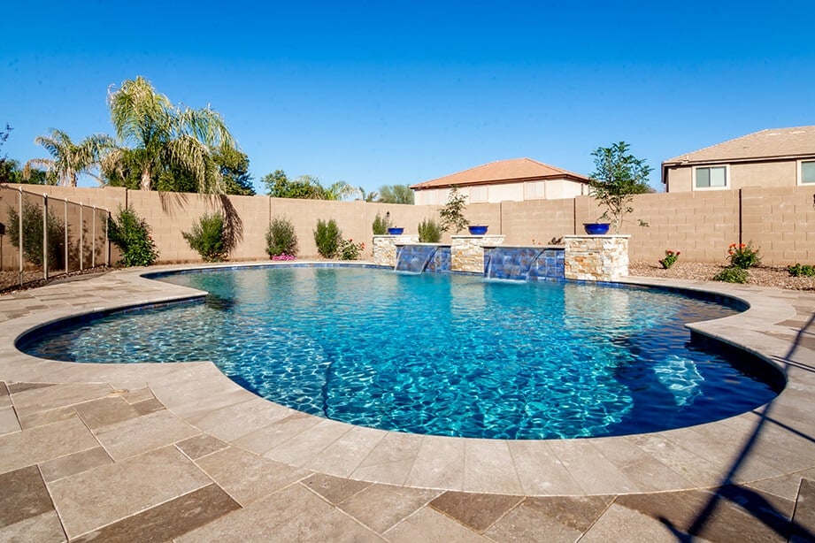 Landscape and concrete outdoor living