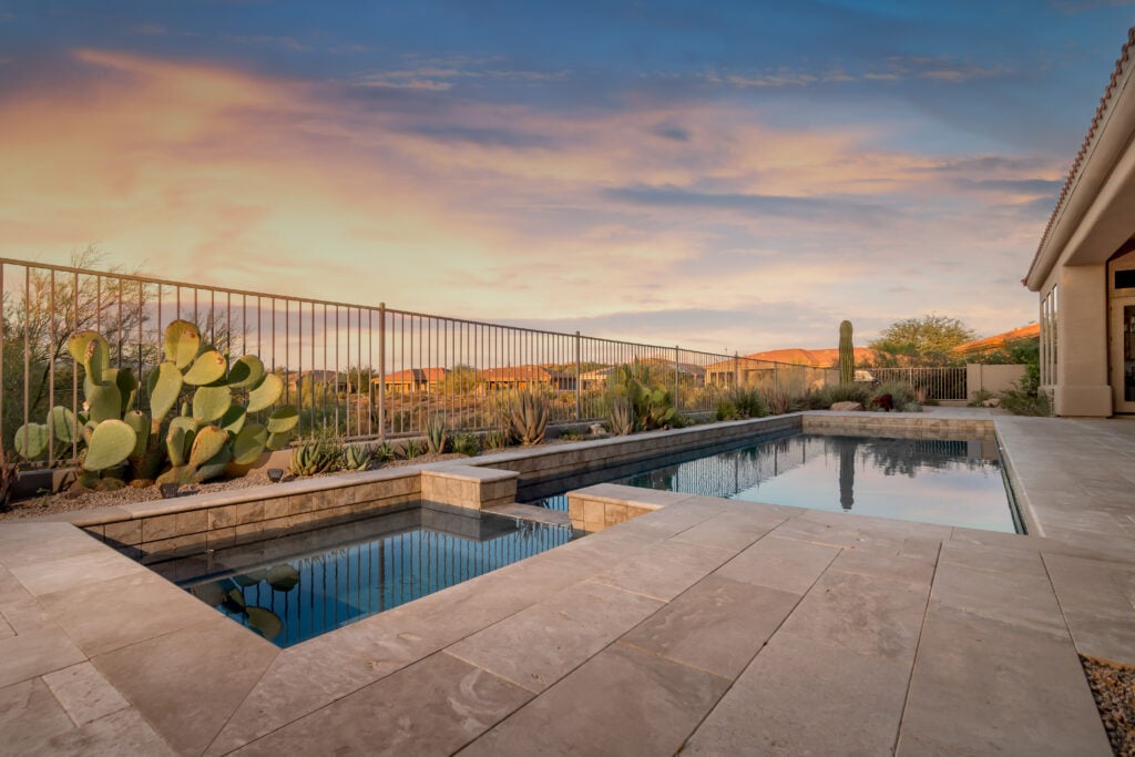 Landscape and concrete outdoor living