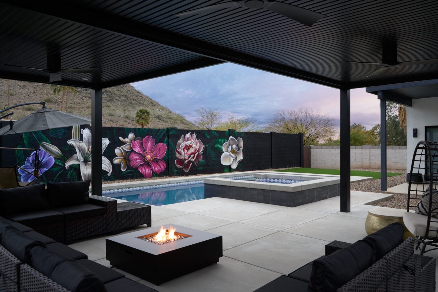 ImagineAZ hero — outdoor living at dusk